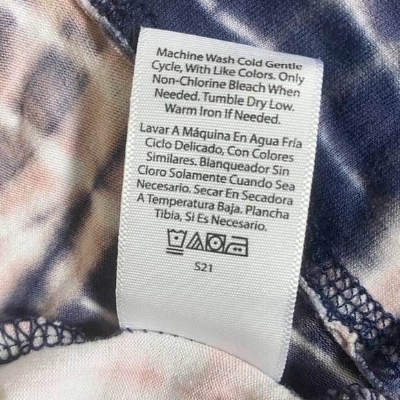 VTG Kelly Renee Long Sleeve Pink Blue White Tie Dye Top Women's size XXL/20 - Picture 7 of 12